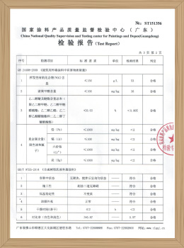 1507外墻面漆常規&甲醛